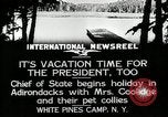 Image President Coolidge à White Pine Campo Paul Smiths New York USA, 1926, de la seconde 12 séquences d'archives historiques vidéo 65675068973