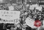 Image of Demonstrators in Manhattan during the Depression New York City United States USA, 1930, second 10 stock footage video 65675069017