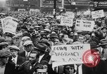 Image of Demonstrators in Manhattan during the Depression New York City United States USA, 1930, second 18 stock footage video 65675069017