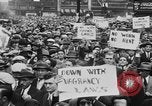 Image of Demonstrators in Manhattan during the Depression New York City United States USA, 1930, second 20 stock footage video 65675069017