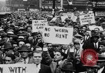 Image of Demonstrators in Manhattan during the Depression New York City United States USA, 1930, second 26 stock footage video 65675069017