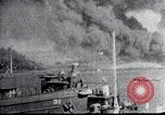 Image of Pearl Harbor ships during Japanese attack Pearl Harbor Hawaii USA, 1941, second 12 stock footage video 65675069068