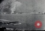 Image of Pearl Harbor ships during Japanese attack Pearl Harbor Hawaii USA, 1941, second 18 stock footage video 65675069068