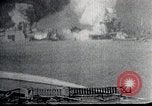 Image of Pearl Harbor ships during Japanese attack Pearl Harbor Hawaii USA, 1941, second 33 stock footage video 65675069068