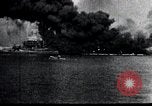 Image of Pearl Harbor ships during Japanese attack Pearl Harbor Hawaii USA, 1941, second 56 stock footage video 65675069068