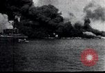 Image of Pearl Harbor ships during Japanese attack Pearl Harbor Hawaii USA, 1941, second 57 stock footage video 65675069068