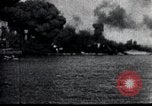 Image of Pearl Harbor ships during Japanese attack Pearl Harbor Hawaii USA, 1941, second 58 stock footage video 65675069068