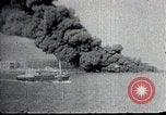 Image of USS Shaw forward magazine explosion during attack Pearl Harbor Hawaii USA, 1941, second 28 stock footage video 65675069069