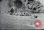 Image of USS Shaw forward magazine explosion during attack Pearl Harbor Hawaii USA, 1941, second 39 stock footage video 65675069069