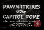 Immagine di Dawn colpisce la cupola del Campidoglio Washington DC USA, 1936, secondo 3 filmato di repertorio 65675069103