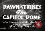Immagine di Dawn colpisce la cupola del Campidoglio Washington DC USA, 1936, secondo 4 filmato di repertorio 65675069103