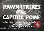 Immagine di Dawn colpisce la cupola del Campidoglio Washington DC USA, 1936, secondo 5 filmato di repertorio 65675069103