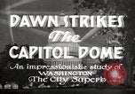 Immagine di Dawn colpisce la cupola del Campidoglio Washington DC USA, 1936, secondo 6 filmato di repertorio 65675069103