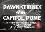 Immagine di Dawn colpisce la cupola del Campidoglio Washington DC USA, 1936, secondo 7 filmato di repertorio 65675069103