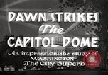Immagine di Dawn colpisce la cupola del Campidoglio Washington DC USA, 1936, secondo 8 filmato di repertorio 65675069103