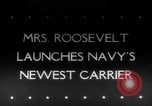 Image of Launch of the US Aircraft Carrier USS Yorktown (CV-10) Virginia USA, 1943, second 1 stock footage video 65675069155
