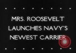 Image of Launch of the US Aircraft Carrier USS Yorktown (CV-10) Virginia USA, 1943, second 3 stock footage video 65675069155