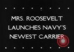 Image of Launch of the US Aircraft Carrier USS Yorktown (CV-10) Virginia USA, 1943, second 4 stock footage video 65675069155