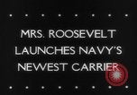 Image of Launch of the US Aircraft Carrier USS Yorktown (CV-10) Virginia USA, 1943, second 5 stock footage video 65675069155