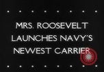 Image of Launch of the US Aircraft Carrier USS Yorktown (CV-10) Virginia USA, 1943, second 6 stock footage video 65675069155