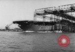 Image of Launch of the US Aircraft Carrier USS Yorktown (CV-10) Virginia USA, 1943, second 45 stock footage video 65675069155