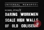 Image of Roman Coliseum Rome Italy, 1938, second 4 stock footage video 65675069222