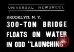 Image of 300 ton bridge Brooklyn New York City USA, 1938, second 1 stock footage video 65675069224