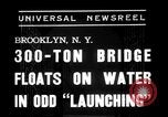 Image of 300 ton bridge Brooklyn New York City USA, 1938, second 4 stock footage video 65675069224
