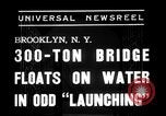 Image of 300 ton bridge Brooklyn New York City USA, 1938, second 5 stock footage video 65675069224