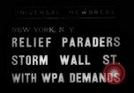 Image of demonstrators seek unemployment relief New York City USA, 1938, second 1 stock footage video 65675069225