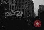 Image of demonstrators seek unemployment relief New York City USA, 1938, second 12 stock footage video 65675069225