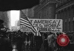 Image of demonstrators seek unemployment relief New York City USA, 1938, second 20 stock footage video 65675069225