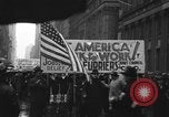 Image of demonstrators seek unemployment relief New York City USA, 1938, second 21 stock footage video 65675069225
