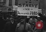 Image of demonstrators seek unemployment relief New York City USA, 1938, second 28 stock footage video 65675069225