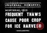 Image of ice harvest Montreal Quebec Canada, 1938, second 5 stock footage video 65675069229