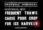 Image of ice harvest Montreal Quebec Canada, 1938, second 6 stock footage video 65675069229