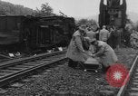 Image of collision of two trains Germany, 1961, second 37 stock footage video 65675069264