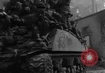 Image of U.S. forces pass through wrecked town near end of World War II Gemunden Germany, 1945, second 15 stock footage video 65675069289