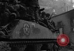 Image of U.S. forces pass through wrecked town near end of World War II Gemunden Germany, 1945, second 16 stock footage video 65675069289