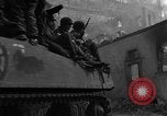 Image of U.S. forces pass through wrecked town near end of World War II Gemunden Germany, 1945, second 17 stock footage video 65675069289