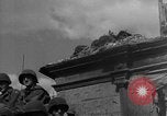 Image of U.S. forces pass through wrecked town near end of World War II Gemunden Germany, 1945, second 36 stock footage video 65675069289