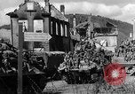 Image of U.S. forces pass through wrecked town near end of World War II Gemunden Germany, 1945, second 38 stock footage video 65675069289