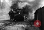 Image of Brockway B666 Treadway Bridge Transporter burning Heilbronn Germany, 1945, second 3 stock footage video 65675069291