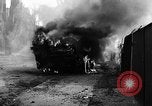 Image of Brockway B666 Treadway Bridge Transporter burning Heilbronn Germany, 1945, second 5 stock footage video 65675069291