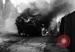 Image of Brockway B666 Treadway Bridge Transporter burning Heilbronn Germany, 1945, second 6 stock footage video 65675069291