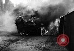 Image of Brockway B666 Treadway Bridge Transporter burning Heilbronn Germany, 1945, second 7 stock footage video 65675069291