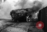 Image of Brockway B666 Treadway Bridge Transporter burning Heilbronn Germany, 1945, second 9 stock footage video 65675069291
