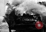 Image of Brockway B666 Treadway Bridge Transporter burning Heilbronn Germany, 1945, second 11 stock footage video 65675069291