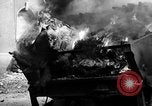 Image of Brockway B666 Treadway Bridge Transporter burning Heilbronn Germany, 1945, second 12 stock footage video 65675069291