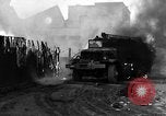 Image of Brockway B666 Treadway Bridge Transporter burning Heilbronn Germany, 1945, second 26 stock footage video 65675069291